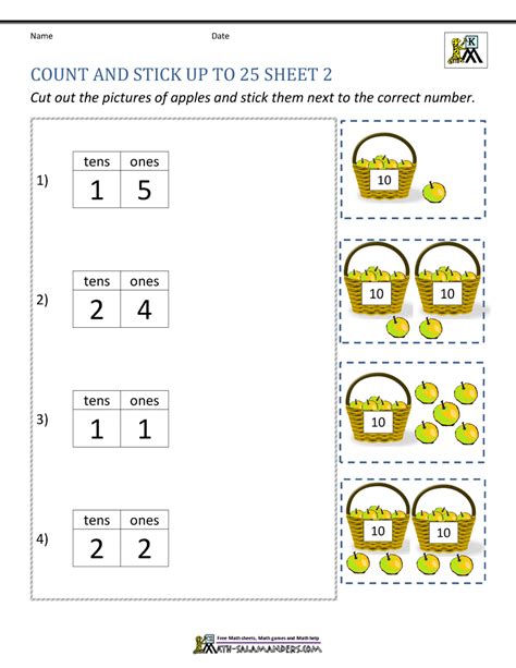 Place Value Worksheets for Preschool