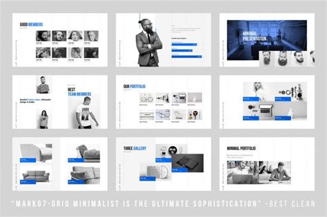 Plain PowerPoint template with grid