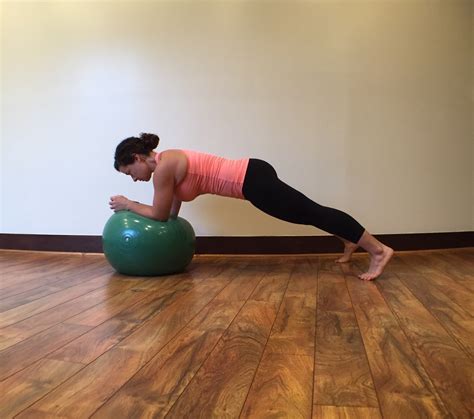 Plank on Stability Ball Exercise