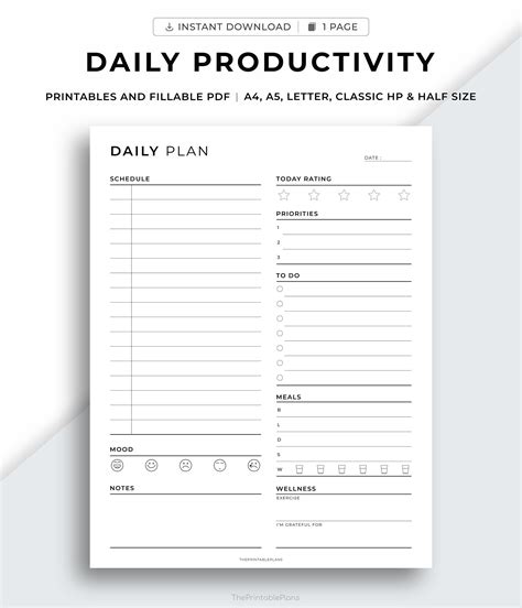 Planner productivity