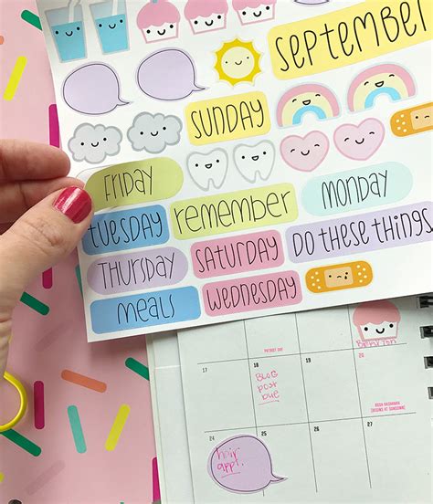 Planner sticker ideas