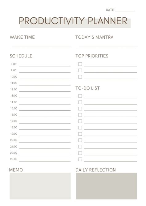 Cute Planner Templates Example 3