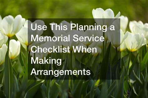 Memorial service planning