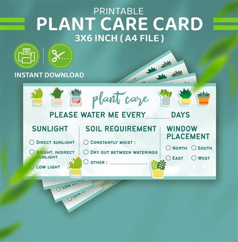 Plant care template