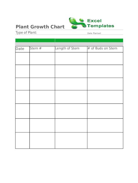 Plant growth template