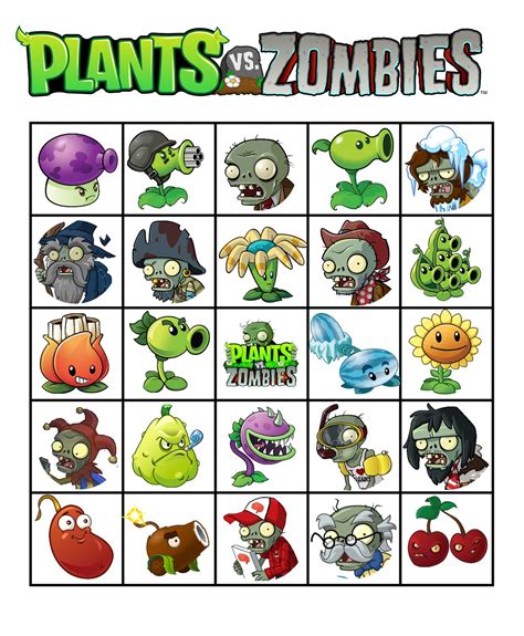 Plants Vs Zombies Character Printables