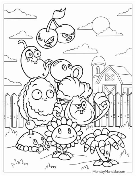 Plants vs Zombies Coloring Pages