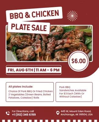 Plate Sale Flyer Template 1