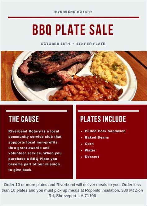 Plate Sale Flyer Template 2