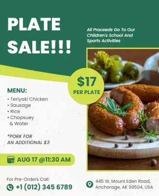 Plate Sale Flyer Template 6