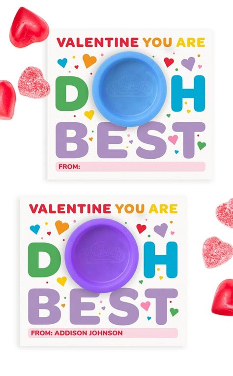 Play Doh Valentine Cards