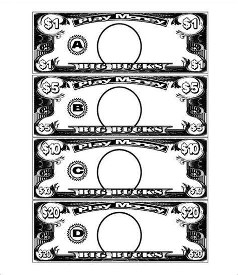 Play Money Template Example 3