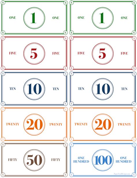 Play money template excel