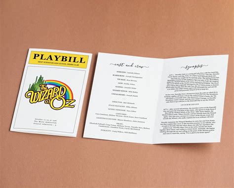 Playbill Template 7