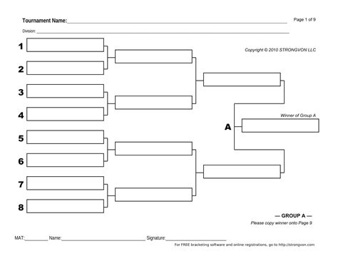 Playoff Bracket Template