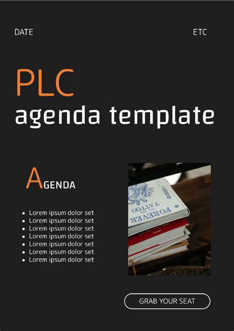 PLC Agenda Template Google Slides