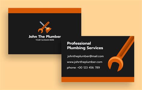 Plumbing Business Card Templates Free