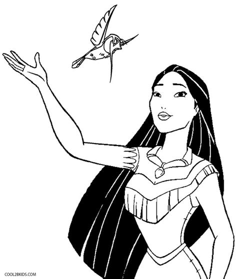 Pocahontas Coloring Page for Kids