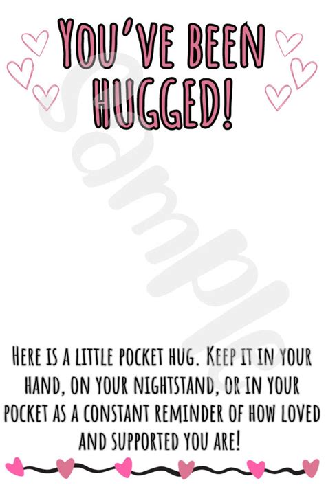 Pocket Hug Card Examples