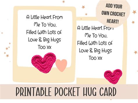 Pocket Hug Card for Kids Template