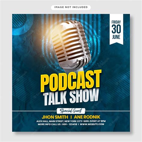 Podcast Flyer with Social Media Links