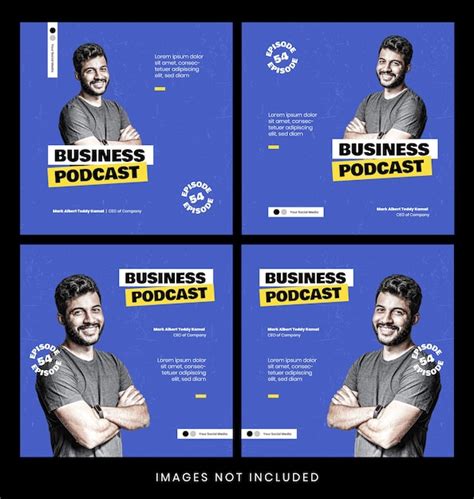 A screenshot of a podcast's Instagram post template design featuring a quote graphic