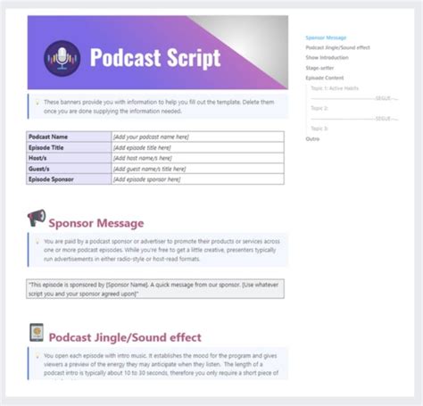 Podcast Template Example 2