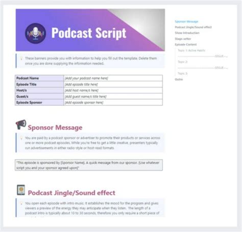 Podcast Template Example 4