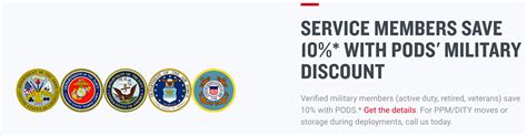 PODS Military Discount