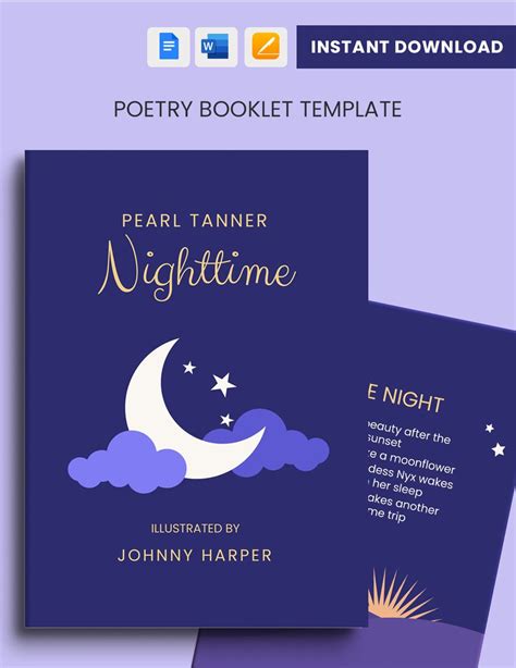 Free Verse Poetry Book Template