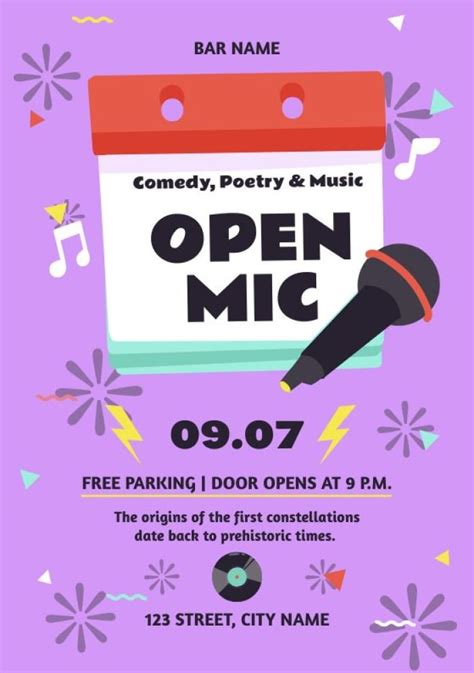 Poetry Open Mic Flyer Template