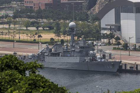 South Korean naval ships docked at Pohang Naval Base