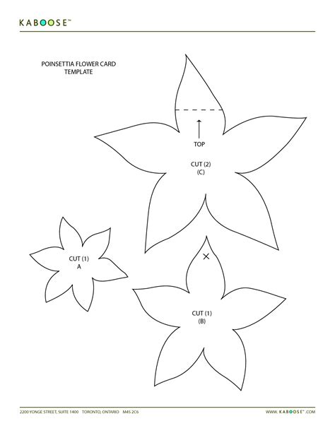 Poinsettia Flower Petal Template