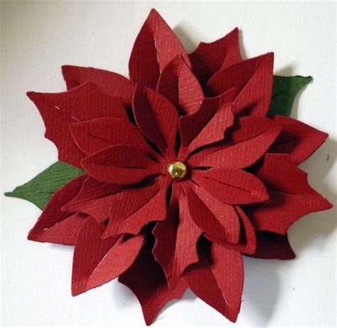 Poinsettia Paper Flower Finished