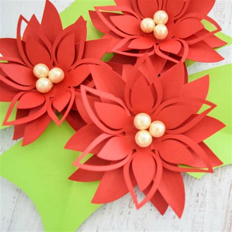 Poinsettia Paper Flowers Gallery 1