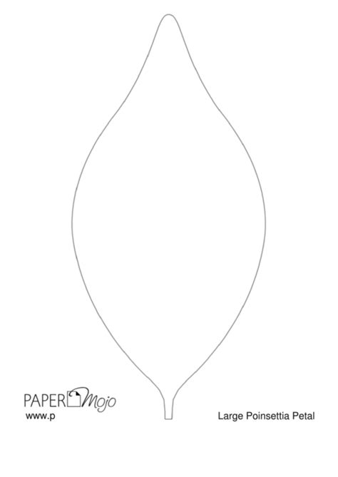 Poinsettia Petal Template Tag