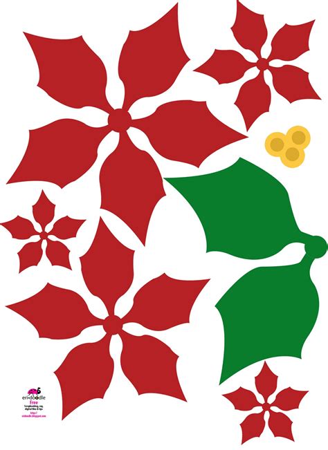 Poinsettia flower template