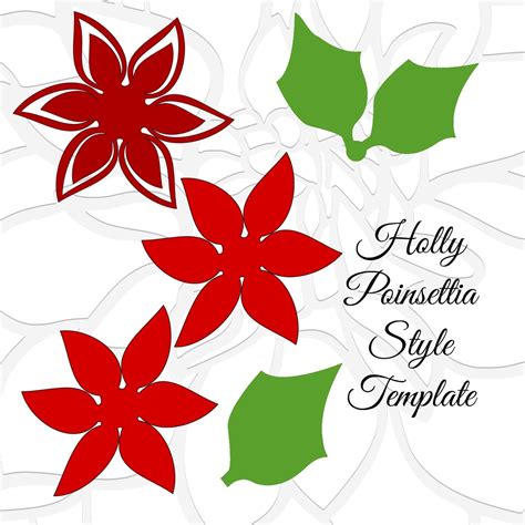 Poinsettia template gallery 2