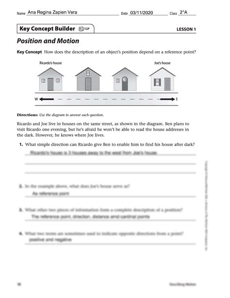 Point of Reference Worksheet Layout 1