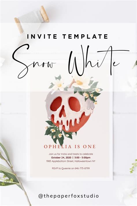 Poison Apple Invitation Template