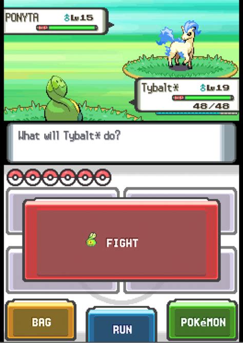 A Pokémon battle menu