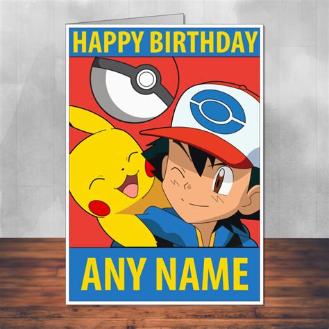 Pokémon Birthday Card Printables