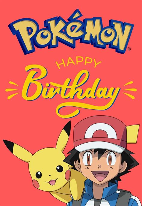 Pokémon Birthday Wishes Invitation Template