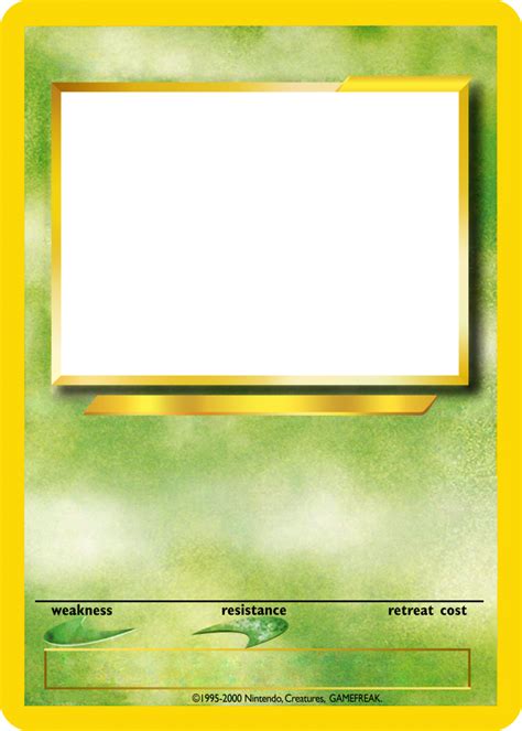 Pokémon Card Template PNG Download