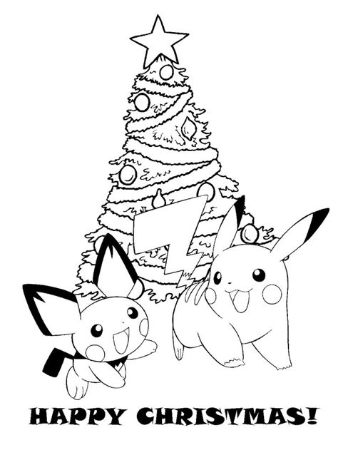 Pokémon Christmas Coloring Pages Gallery 1