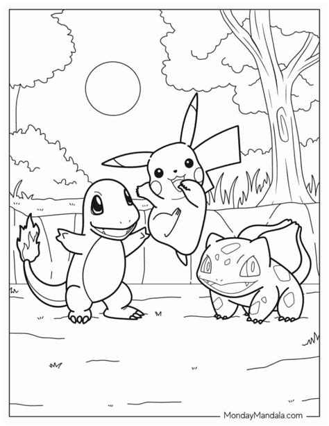 Pokémon coloring book pages