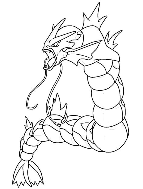 Pokémon Coloring Pages For Kids Gyarados