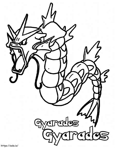 Gyarados coloring pages