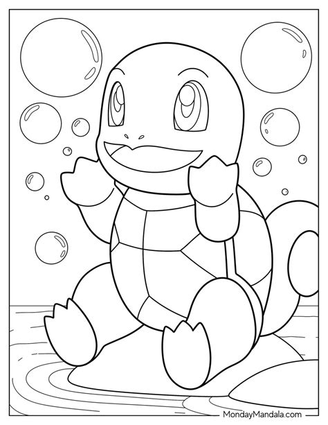 Squirtle coloring pages