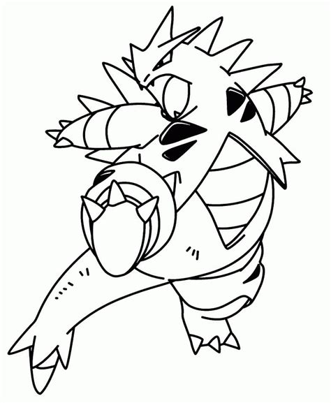 Tyranitar Coloring Page